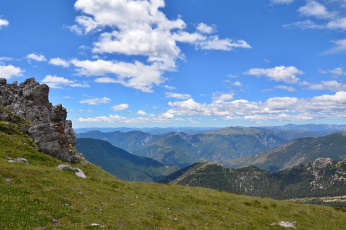 Výhled na NP Mercantour cestou na Baus de la Frema