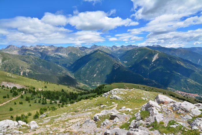 Výhled na NP Mercantour cestou na Baus de la Frema