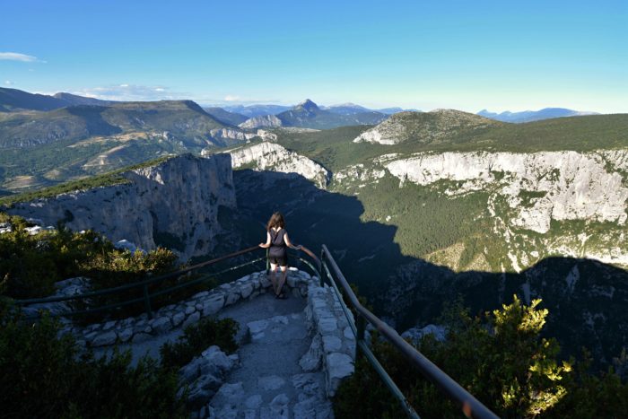 Kaňon Verdon a vyhlídka ue silnice, Provence